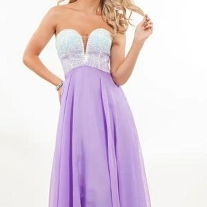 New with tags Rachel Allen beaded strapless gown